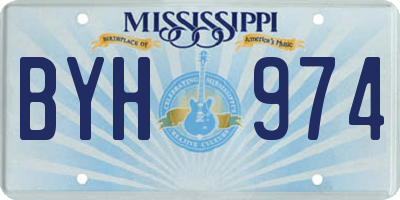 MS license plate BYH974