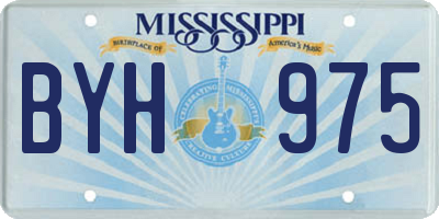 MS license plate BYH975