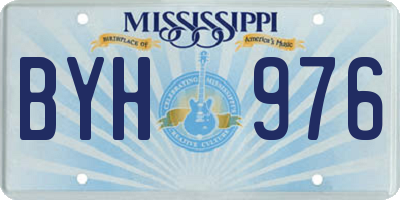 MS license plate BYH976