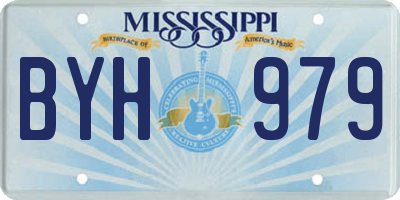 MS license plate BYH979