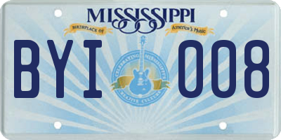 MS license plate BYI008