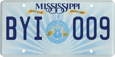MS license plate BYI009