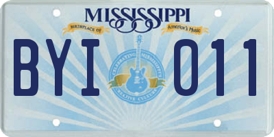 MS license plate BYI011