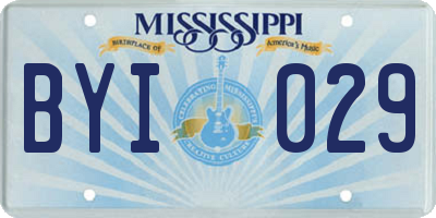 MS license plate BYI029