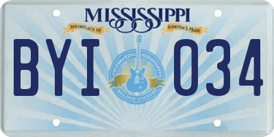 MS license plate BYI034