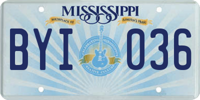 MS license plate BYI036