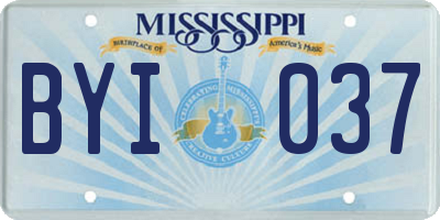 MS license plate BYI037