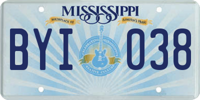 MS license plate BYI038