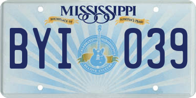 MS license plate BYI039