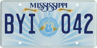 MS license plate BYI042