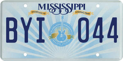 MS license plate BYI044