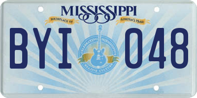 MS license plate BYI048