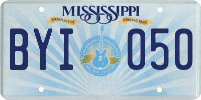 MS license plate BYI050