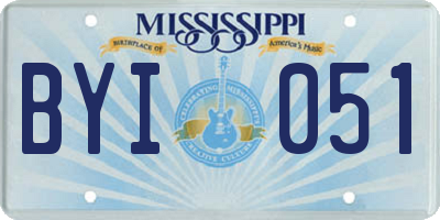 MS license plate BYI051