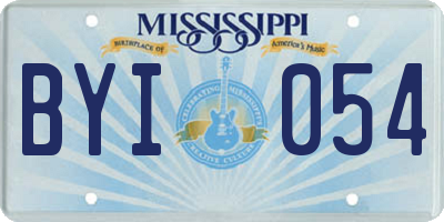 MS license plate BYI054