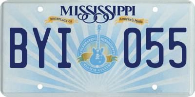 MS license plate BYI055
