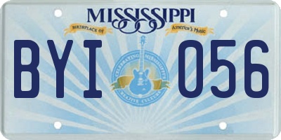 MS license plate BYI056
