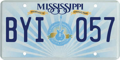 MS license plate BYI057