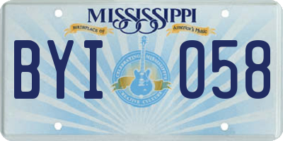 MS license plate BYI058