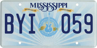 MS license plate BYI059