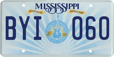 MS license plate BYI060