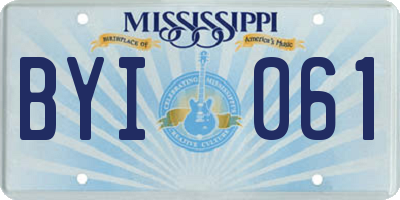 MS license plate BYI061