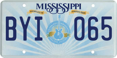 MS license plate BYI065