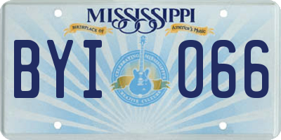 MS license plate BYI066