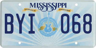 MS license plate BYI068