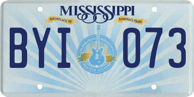 MS license plate BYI073