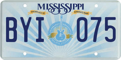 MS license plate BYI075