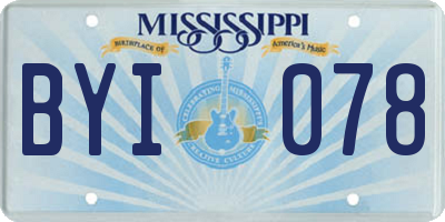 MS license plate BYI078