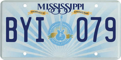 MS license plate BYI079