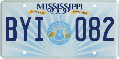 MS license plate BYI082