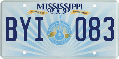 MS license plate BYI083