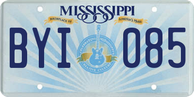 MS license plate BYI085