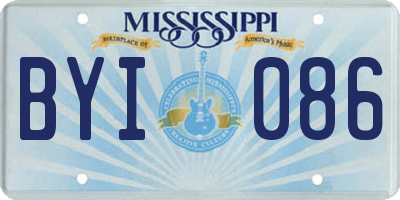MS license plate BYI086