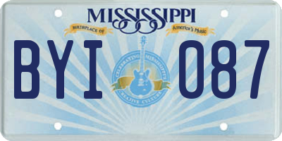 MS license plate BYI087