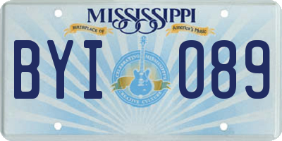 MS license plate BYI089