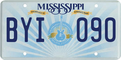 MS license plate BYI090