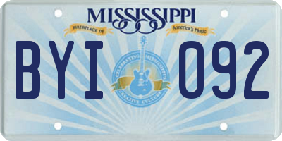 MS license plate BYI092