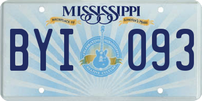 MS license plate BYI093