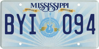MS license plate BYI094