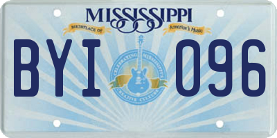 MS license plate BYI096