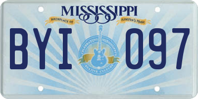 MS license plate BYI097