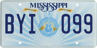 MS license plate BYI099