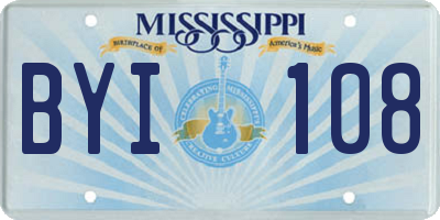 MS license plate BYI108