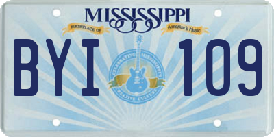 MS license plate BYI109