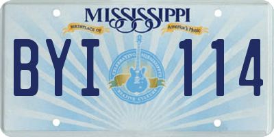 MS license plate BYI114