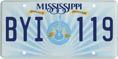 MS license plate BYI119